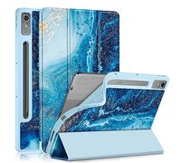 GMUJIAO Compatibile con Lenovo Tab P12 12.7 inch per Custodia,Custodia per Telefono in Pelle PU Ultrasottile con Funzione di Supporto con Tre Supporti Pieghevoli-Onde del Mare