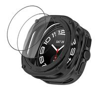 GMUJIAO Compatibile con Samsung Galaxy Watch Ultra per Cover,Custodia in Morbido Silicone di Gel AntiGraffio in TPU,Anti-Graffio Protettiva Case con 2 Pellicola Protettiva-Nero