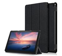 GMUJIAO Cover compatibile con Samsung Galaxy Tab A8 10.5 inch 2021 Tablet,Custodia per telefono in pelle PU ultra sottile con funzione di supporto con tre supporti pieghevoli [anti-caduta]-nero