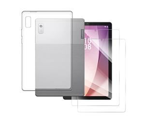 GMUJIAO Cover per Lenovo Tab M9 9 inch （TB-310FU）,con 2 Pack Protezione per Schermo in Vetro Temperato [2 in 1],Custodia per Telefono Antiurto in TPU Trasparente