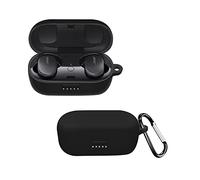 GMUJIAO Custodia per Bose QuietComfort Earbuds,Silicone Liquido Custodia,Bose QuietComfort Earbuds Custodia Protettiva,Custodia Protettiva in Silicone[Antiurto]-Nero
