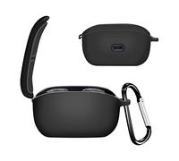 GMUJIAO Custodia per JBL Wave 100 TWS,Silicone Liquido Custodia,JBL Wave 100 TWS Custodia Protettiva,Custodia Protettiva in Silicone[Antiurto]-Nero