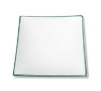Gmundner Keramik Grüner Rand Piatto da Dessert/Piatto Prima Colazione 20x20x2,6