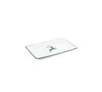 GMUNDNER KERAMIK Piatto rettangolare Cervo Verde 36x15cm verde
