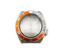 GMVGKLCPCF La cassa migliorata dell'orologio da uomo SKX007 in acciaio inossidabile 42 mm è adatta for il movimento NH35/NH36(G3,Ore glass)