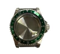 GMVGKLCPCF Specchio convesso da 39,5 mm Cassa vintage in acciaio inossidabile for orologio adatta for movimento NH35 NH36 Orologi Accessori Parti di aggiornamento(Green GMT)