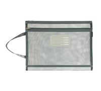 GMVZGQW 5 sacchetti in rete con cerniera, formato A4, organizer per cancelleria, libri, cartelle di cancelleria, astucci, cosmetici, trucchi da viaggio (grigio, doppio strato)