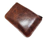 GMVZGQW Mini marsupio con cerniera in pelle marsupio piccolo porta carte d'identità fondina patente di guida portafoglio passaporto custodia per telefono cellulare per gite, S-marrone, Taglia unica