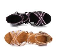 GMVZGQW Scarpe jazz per donna scarpe da ballo in rete scarpe da ballo latino scarpe da ballo da sala da ballo ballo matrimonio scarpe per danza, Tacco Marrone 8cm, 41 EU