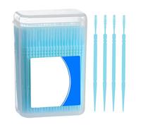 GmwyCzV 200 Pezzi Stuzzicadenti in Plastica, Stuzzicadenti a Doppia Punta, Stick Interdentali, Spazzola Interdentale, Bastoncini Per La Pulizia Della Bocca, Per La Cura Dentale, Adatti A Casa (blu)