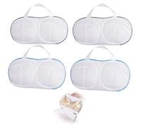 GmwyCzV 4 Bra Sacchetti per Biancheria, Borsa Lavatrice Intimo Sacchett con Cerniera Nascosta, Salva Reggiseno Lavatrice, Pulire Mantenere e Proteggere i Reggiseni, per Reggiseni, Mutandine, Calzini