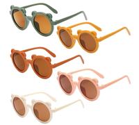 GmwyCzV 5 Pezzi Occhiali da Sole Bambino, Polarizzati Occhiali da Sole Neonato, Kids Sunglasses con Protezione UV400, per Ragazzo Bambina dai 3 ai 12 anni Occhiali per Bambini (Cinque Colori)