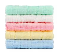 GmwyCzV 5 Pezzi Salviette in Mussola, Mussole Neonato 100% Cotone, Panni Burp in Mussola per Neonati Confezione, Morbide Traspiranti, Odori Resistenti Anti Batteri, Teli Multiuso per Neonati-25x50cm