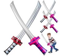 GmwyCzV 6 Pezzi Spade Gonfiabili Spada Pirata Giocattolo, 75 CM Spada Ninja Giocattoli Gonfiabili, Spade Lunghe Gonfiabili, Spade di Plastica per Halloween, Costumi di Halloween, Cosplay, Feste