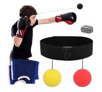 GmwyCzV Palla da Boxe Riflessa Set, Reflex Ball da Boxe, Boxing Reflex Ball con Fasce Regolabili e Jawline Exerciser, React Reflex Ball per la Reazione, velocità dei Pugni, l'abilità di Combattimento