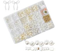 GmwyCzV Set di Perline per Bracciali, Set Braccialetti Bambina Fai Da Te, Bambini Perline, Set Perline per Gioielli Fai da Te, per DIY Braccialetti, Collane, Cavigliere, Kit di Gioielli Creativi