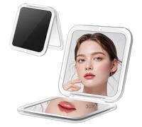 GmwyCzV Specchio Ingranditore 30X, Specchietto da Borsetta 8.5x8.5 cm, Specchio Trucco Pieghevole, Specchios Trucco con Ingrandimento, per Viaggi, Bagno, Regalo per Donna (Nero)
