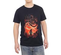 GMYG Dragon Son Goku Ball Drago di Fuoco Maglietta da Uomo/Donna Giapponese Anime Alta qualità 100% Cotone T-Shirt(Nero,L)