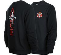 GMYG One Luffy Piece Whitebeard Portgas D Ace Logo Anime Giapponesi in Cotone Premium Felpe/Maglioni da Uomo/Donna (Nero,XXL)
