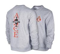 GMYG One Luffy Piece Whitebeard Portgas D Ace Logo Anime Giapponesi in Cotone Premium Felpe/Maglioni da Uomo/Donna (Grigio,L)