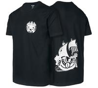 GMYG Thousand Sunny Nave Pirata Pirate Ship One Ruffy Piece Monkey D Luffy Maglietta da Uomo Giapponese Anime Alta qualita 100% Cotone T-Shirt(Nero,S)