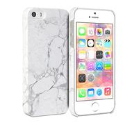 GMYLE Custodia Crystal per iPhone 5 / iPhone 5s - White Marble II Pattern Sottile Fondo Rigido