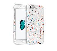 GMYLE Custodia per iPhone 7, Cover Rigida Lucida per iPhone 7 Apple - [Reticolo di Pietra II] Cover Rigida Ultra Sottile