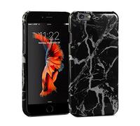 GMYLE iPhone 6s Plus Custodia, Snap Cover Lucida per iPhone 6s Plus (5,5 Pollici Display) - Nero Marmo 2 Slim Fit Snap su Conchiglia Protettiva Posteriore Rigido