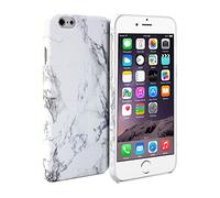 GMYLE iPhone 6s Plus Custodia, Snap Cover Lucida per iPhone 6s Plus - Bianco Marmo Sottile Custodia Posteriore