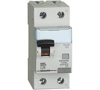 Interruttore Bticino magnetotermico differenziale 1P+N 25A 300mA tipo AC 6kA 2 moduli GN8814AC25