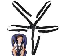 GNALIA 1 Pezzo Seggiolone Foppapedretti Ricambi, Cintura Sicurezza Regolabile 5 Punti Per Passeggino E Seggiolone, Larghezza 2.5Cm, Colore Nero