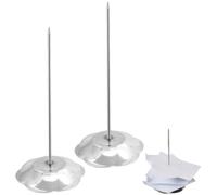 GNALIA 2 Pezzi Porta Scontrini In Acciaio Inox, Ristorante A Spillo Spike Per Ricevute Porta Punte Di Carta Con Base Rotonda Porta Comanda Cucina Fattura Forcella Per Porta Memo Caffè Uffici Bar
