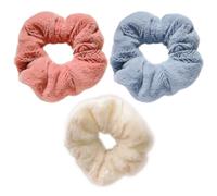 GNALIA 3 Pezzi Di Fasce Per Capelli Capelli Scrunchies Velluto Elastico Fasce Per Capelli Scrunchy Cravatte Capelli Corde Scrunchie Per Le Donne Ragazze Bianco Rosa Blu