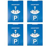 GNALIA 4 Pezzi Disco orario Europeo per parcheggio Maxi Auto Camion Camper Bicolore con Quarto d'ora,Disco Orario Auto Europeo Unificato,Disco orario Auto,Accessori Auto Interno