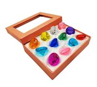 GNALIA Diamanti 12 Pezzi Acrilici Colorati 30Mm Per Bambini Decorazioni Giocattoli Gemme Cristalli Caccia Al Tesoro Diy
