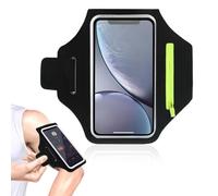 GNALIA Fascia Braccio Running Per Iphone 16 Pro Max, 1 Pezzo, Nera, Compatibile Smartphone Fino A 6,8", Con Tasca Auricolari