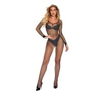 GNALIA Intimo Donna Lingerie Body Pizzo Biancheria Intima Fishnet Bodystocking Hot Tuta Babydoll Trasparente Camicia da Notte Elasticizzato Completi Intimi Sleepwear