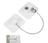 GNALIA Lucchetto Frigorifero, 1 Pezzo Bianco 16Cm Cavo D'Acciaio Con Chiavi, Blocco Sicurezza Per Congelatore, Finestre E Cassetti A Prova Di Bambino