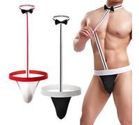 GNALIA Mankini Sexy da Uomo, Tanga, Costume da Spiaggia, in Stile Cameriere