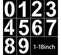 GNALIA Numeri Adesivi Grandi, 10 Pezzi Stencil Numerici 0-9, 15Cm 6Inch Bianchi, Per Pittura Decorazione
