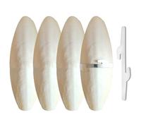 GNALIA Osso Di Seppia Per Pappagalli, 4 Pezzi Giochi Masticabili Naturali Con 2 Supporti In Metallo Per Uccelli E Tartarughe, Colore Giallo, Dimensioni 7-9Cm