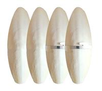 GNALIA Osso Di Seppia Per Pappagalli, 4 Pezzi Naturali Con 2 Supporti Metallici Grandi, Giocattolo Masticabile Per Uccelli E Tartarughe, Colore Giallo, Dimensioni 7-9Cm