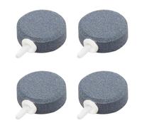 GNALIA Pietra Porosa Per Acquario, Diffusore D'Ossigeno A Bolle Con Disco Aria, Strumento Per Rilascio Bolle Per Pesci E Serbatoi, 4 Pezzi Grigio 4Cm