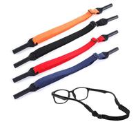 GNALIA Porta Occhiali Da Collo 4 Pezzi Regolabile Nero Arancione Rosso Blu Scuro Universale Per Uomini Donne Bambini Sportivo