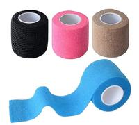 GNALIA Tape (4,5 M X 5 Cm, 4 Rotoli), Nastro Elastico Per Sport E Supporto Muscolare, Per Spalle, Caviglia, Gomito, Polso, Ginocchio, Colori Nero, Blu, Rosa, Beige