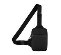 GNALIA Zaino Monospalla Uomo 1 Pezzo, Borsa A Tracolla Impermeabile In Nylon Regolabile, Sling Bag Per Uomo Donna Viaggio Escursionismo, Nero, Taglia Unica