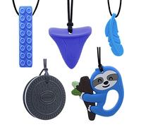 GNAWRISHING 5 collane sensoriali da masticare per bambini, con autismo, ADHD, SPD, masticare, motore orale