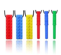 GNAWRISHING Collana da masticare, confezione da 6, perfetta per autistica, ADHD, SPD, capacità motorie, bambini, ragazzi e ragazze (robusta, durevole)