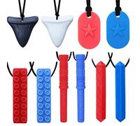 GNAWRISHING Collane da masticare per bambini sensoriali, 10 pezzi, giocattoli masticabili sensoriali per autismo, ragazze e ragazzi, ADHD, bambini e adulti