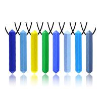 GNAWRISHING Collane da masticare per bambini sensoriali 8 pezzi a forma di diamante giocattoli masticabili sensoriali per autismo ragazzo, ADHD bambini e adulti